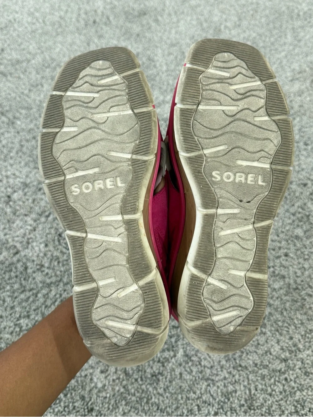 Sorel Pink Suede Wedge Platform Slide Sling backs Open Toe Women’s US 6.5 - Picture 7 of 12